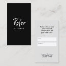 Search for hair stylist referral cards Minimalist