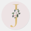 Search for j initial stickers Gold