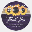 Search for sunflower on burlap wedding stickers Floral