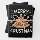 Search for pizza christmas wrapping paper Santa