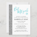 Search for silver bar bat mitzvah invitations Modern