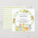 Search for cute animals baby shower invitations Safari