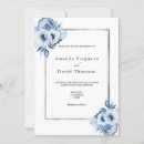 Search for dusty blue and silver wedding invitations Elegant