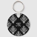 Search for damask black white keychains Stylish