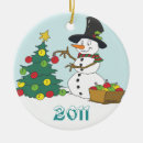Search for snowman ornaments Tree