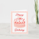 Search for vintage cake birthday cards Pink