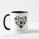 Search for paw and heart mugs For pets