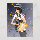 Recherche de saxophoniste cartes postales Saxophone