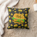 Recherche de hamburger décoration coussins Foodie