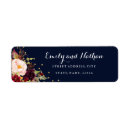 Search for burgundy and gold return address labels Floral