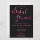Search for pink black bridal shower invitations Stylish