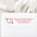 Search for heart and arrow return address labels Elegant