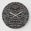 Recherche de noir brillant horloges Argent
