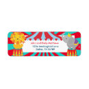 Search for circus birthday party return address labels Shower