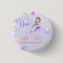 Search for ocean party buttons Watercolor