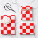 Search for red and white gingham pattern wrapping paper Chequered