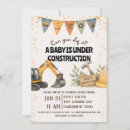 Search for baby under construction invitations For her