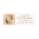 Search for gold stripe return address labels Pink