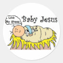 Search for jesus in the manger stickers Baby