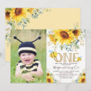 Search for bumble bee birthday invitations Sunflowers