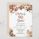 Search for cheers to 90 years invitations Pink