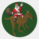 Search for australian animals christmas stickers Kangaroo