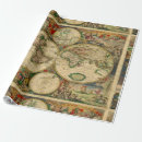 Search for old world map wrapping paper Maps