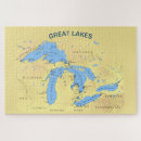 Search for great lakes puzzles Map