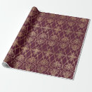 Search for red damask wrapping paper Gold