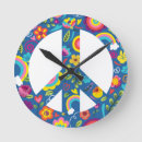 Recherche de symbole de paix horloges Hippie