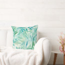 Search for teal leaves pillows Watercolor
