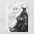 Search for black silver sweet 16 invitations Princess
