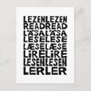 Search for language postcards Typography