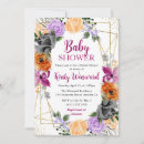 Search for purple and black baby shower invitations Watercolor