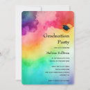 Search for pink orange graduation invitations Colourful