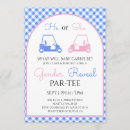 Search for golf gender reveal invitations Blue