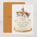 Search for autumn 1st birthday invitations Watercolor