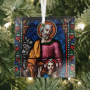 Search for stained glass window ornaments Religious