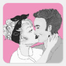 Search for retro couple stickers Kiss