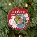 Search for baseball photo ornaments Boy
