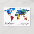 Search for globe business cards Watercolor