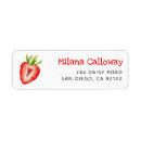 Search for strawberry return address labels Red