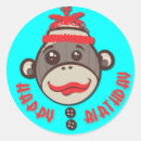 Search for happy birthday monkey stickers Boy