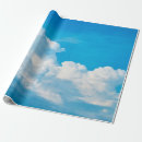 Search for blue sky and white clouds wrapping paper Nature
