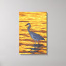 Search for heron canvas prints Sunset