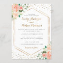 Search for gold confetti wedding invitations Floral