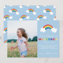Search for multi photo birthday invitations Rainbow