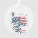 Search for patriot ornaments Red white and blue