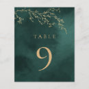 Search for emerald table cards Greenery