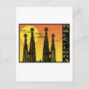 Recherche de barcelone cartes postales Illustration